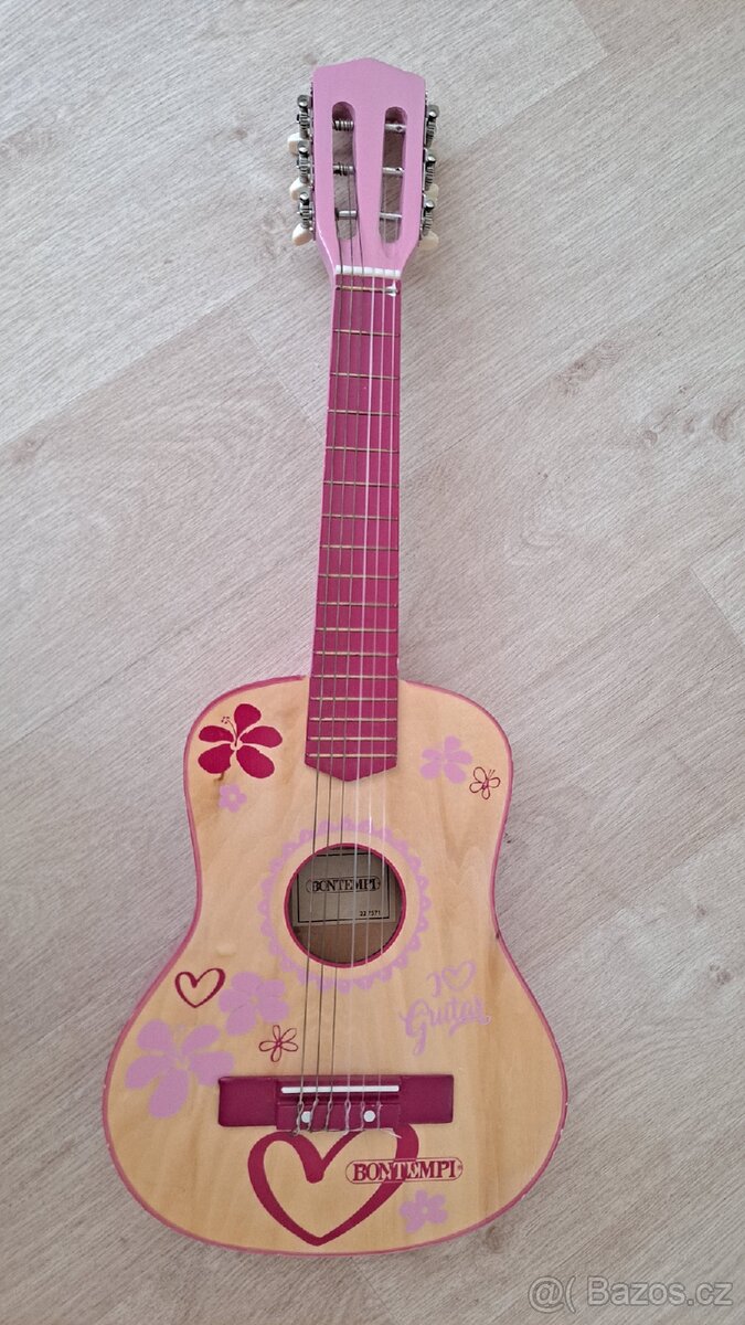 Dřevěná kytara Bontempi