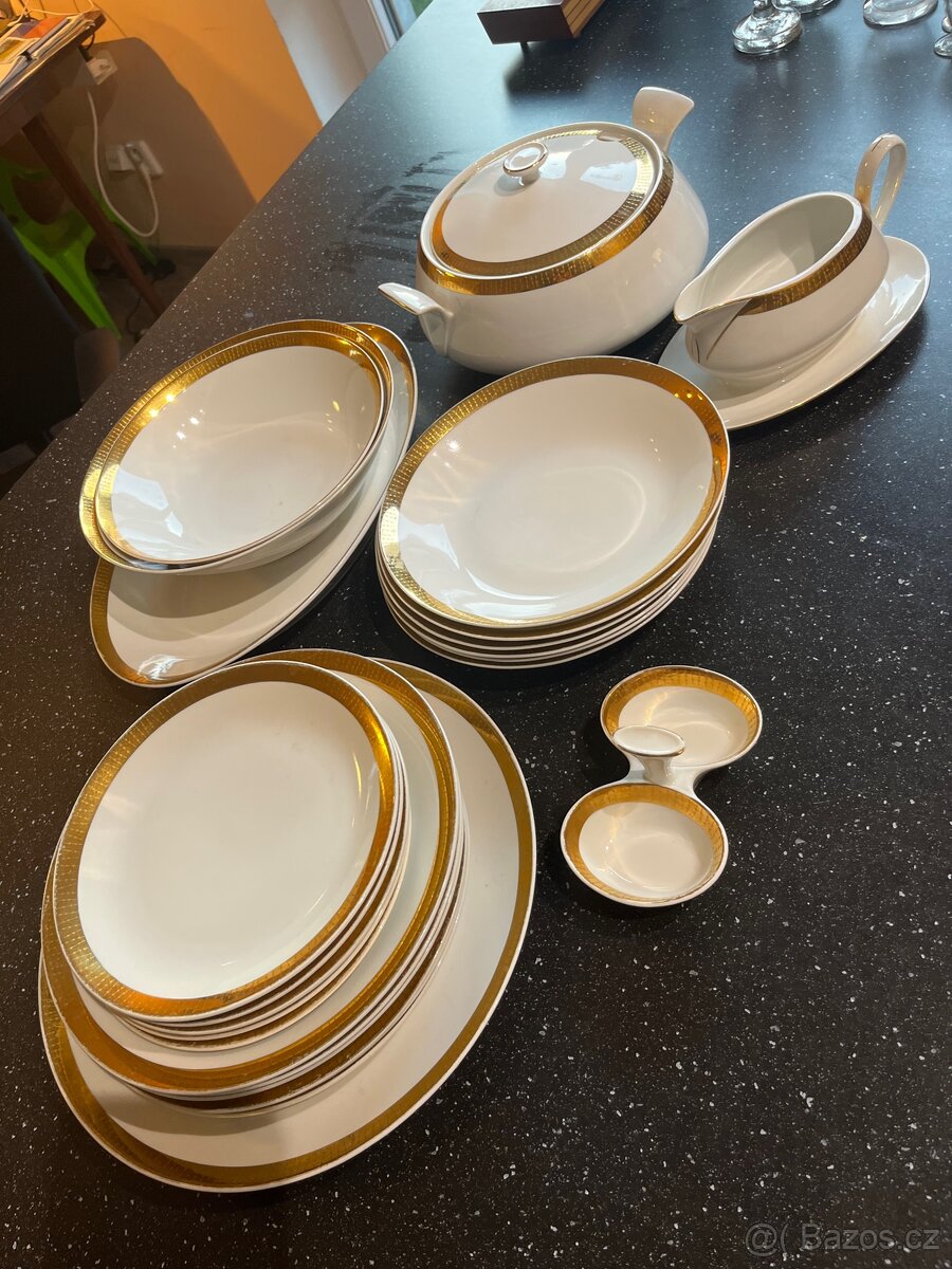 Retro pozlacená sada