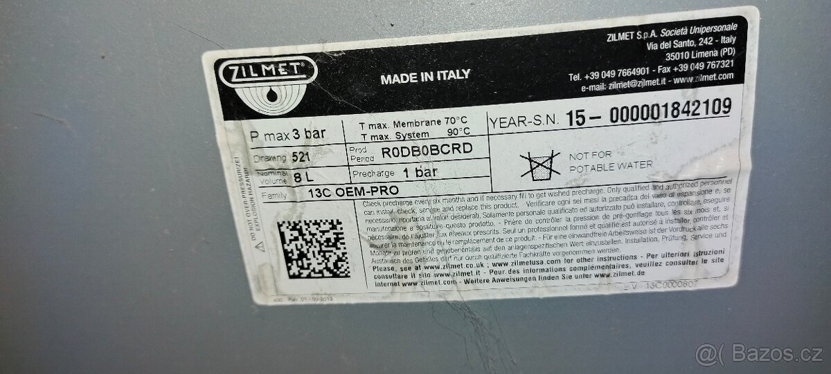 Plynový kotel, bojler Ariston