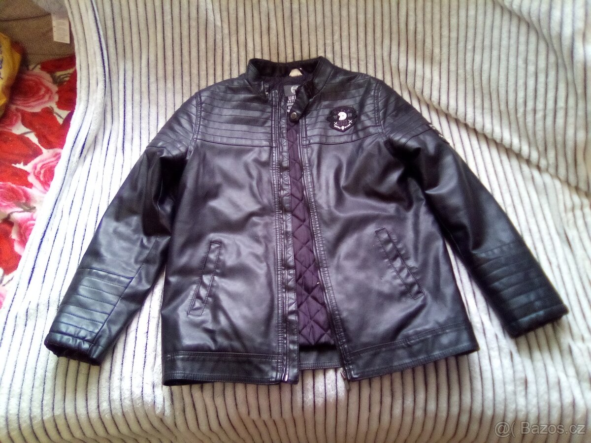 Kožená bunda černá