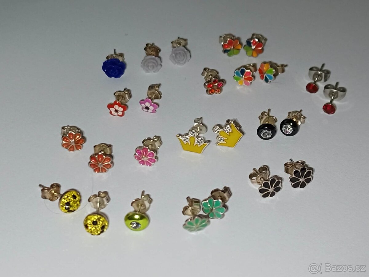 stříbrné náušnice mix