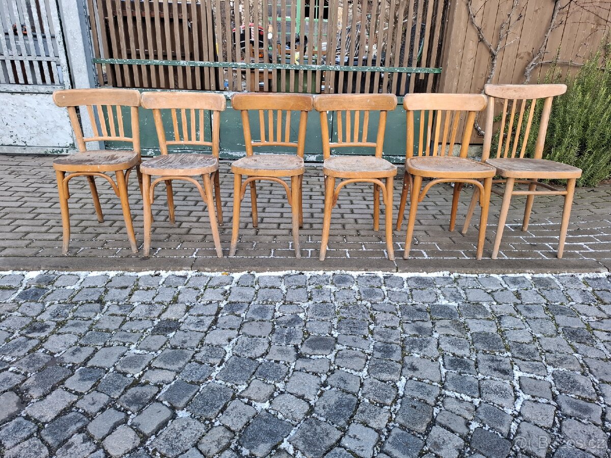6x stare židle