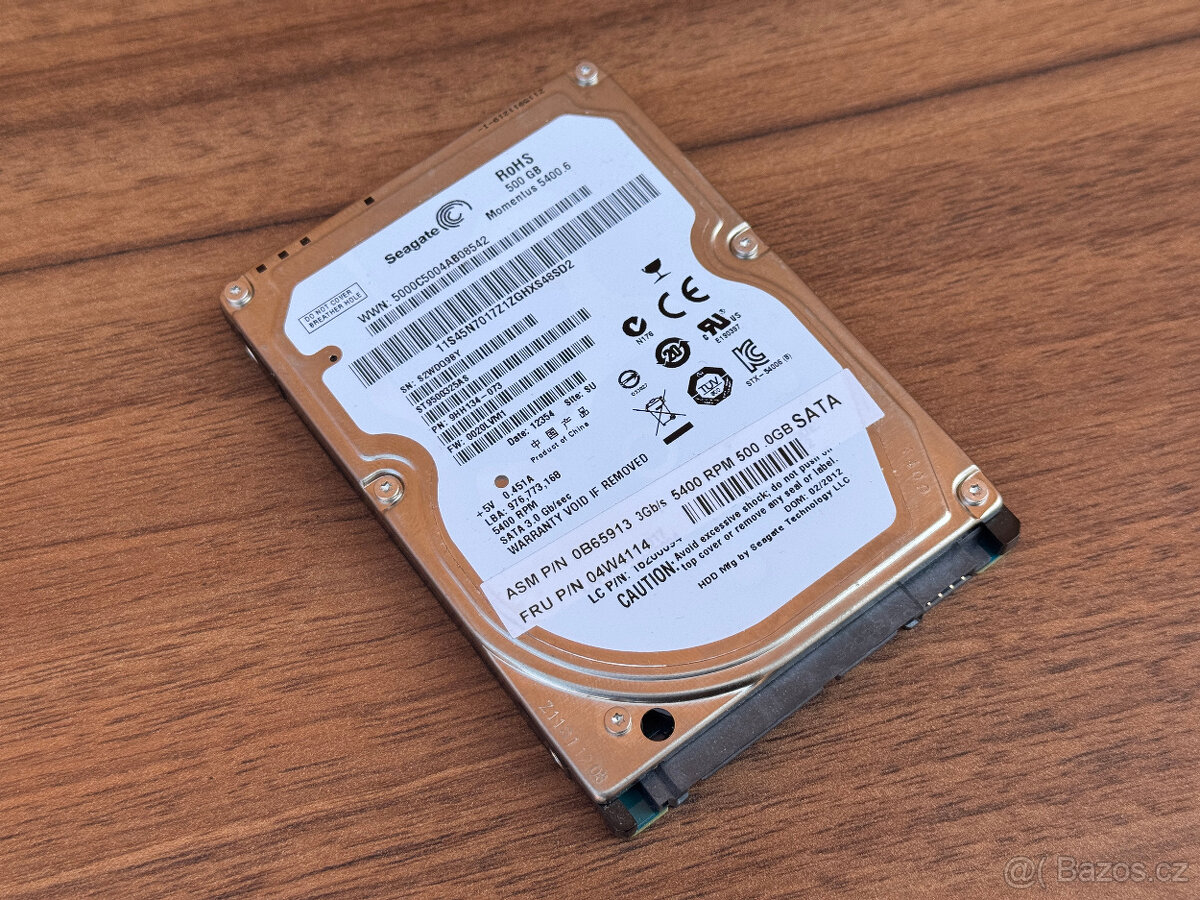 Pevný disk Seagate 500GB SATA – model ST9500325AS
