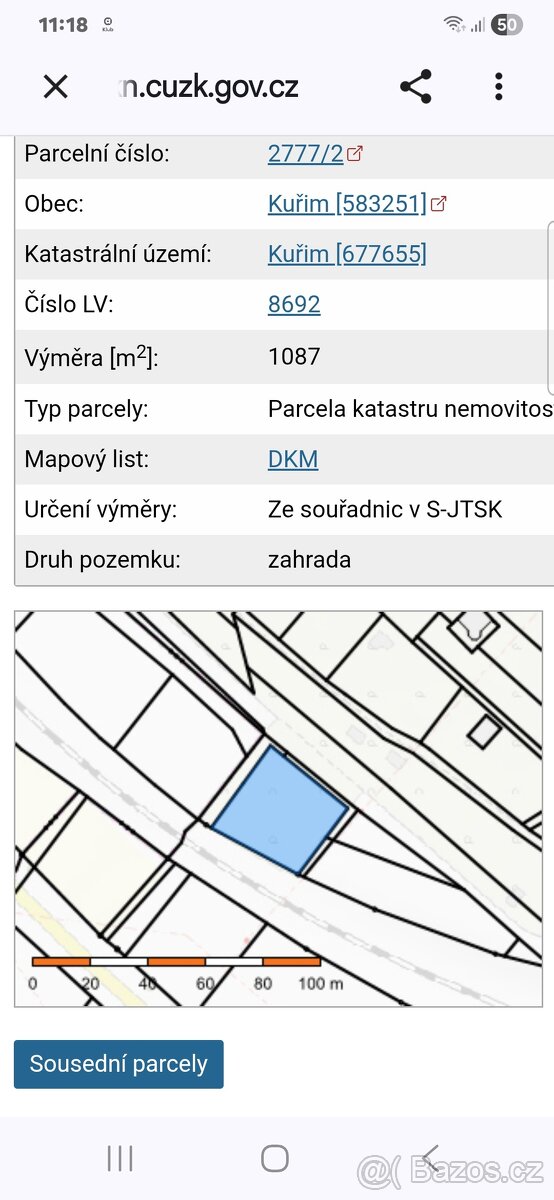 Property for sale · 1155 m² · Brno venkov — 109 750 €