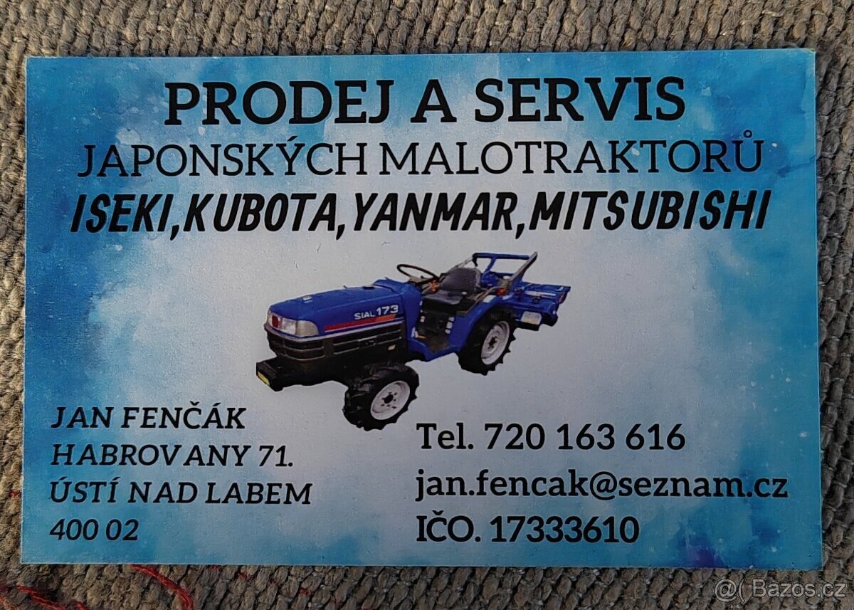 SERVIS JAPONSKÝCH MALOTRAKTORŮ
