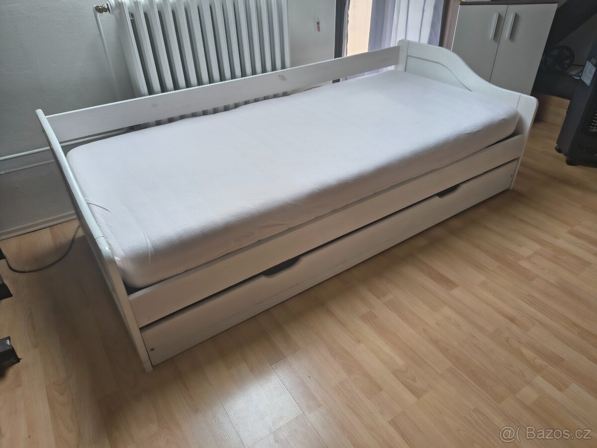 Dětská postel s přístylkou ikea bílá pro dva
