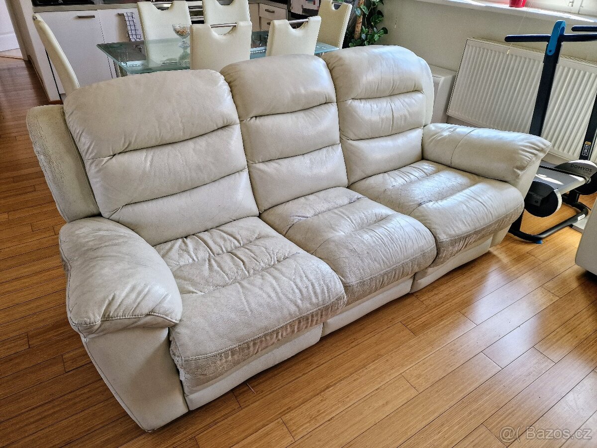 Kožená relaxační polohovatelná sedačka za odvoz