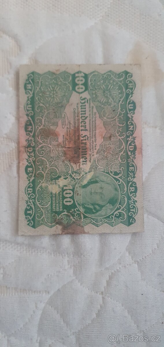 100 kronen rakousko 1922