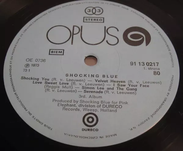 Shocking Blue 3rd Album : Green Labels Vinyl