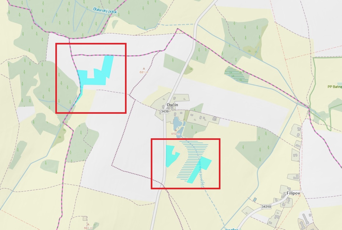 Prodej polí a luk nedaleko Hlinska – 3,7 ha