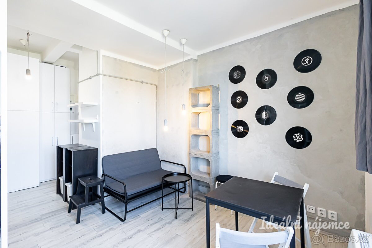 Pronájem bytu 1+kk, Biskupcova, Žižkov, 15900 Kč/měs, 22 m2