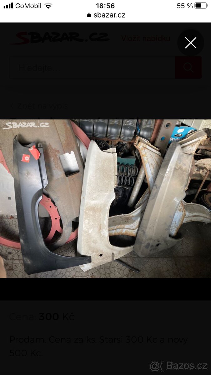Predni pravy bok blatnik Citroen BX