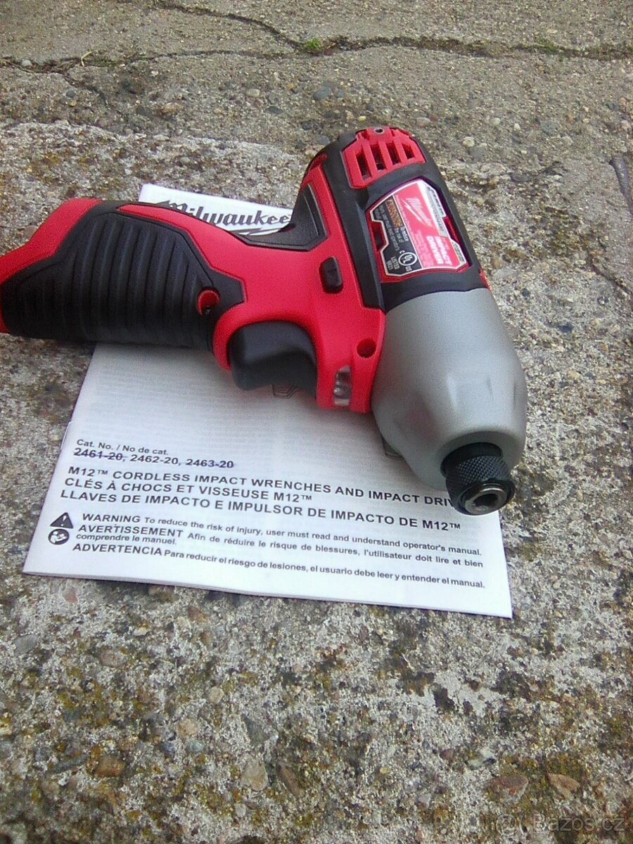 Milwaukee M12 Bid-0 aku razovy utahovak1/4 HEX 112Nm