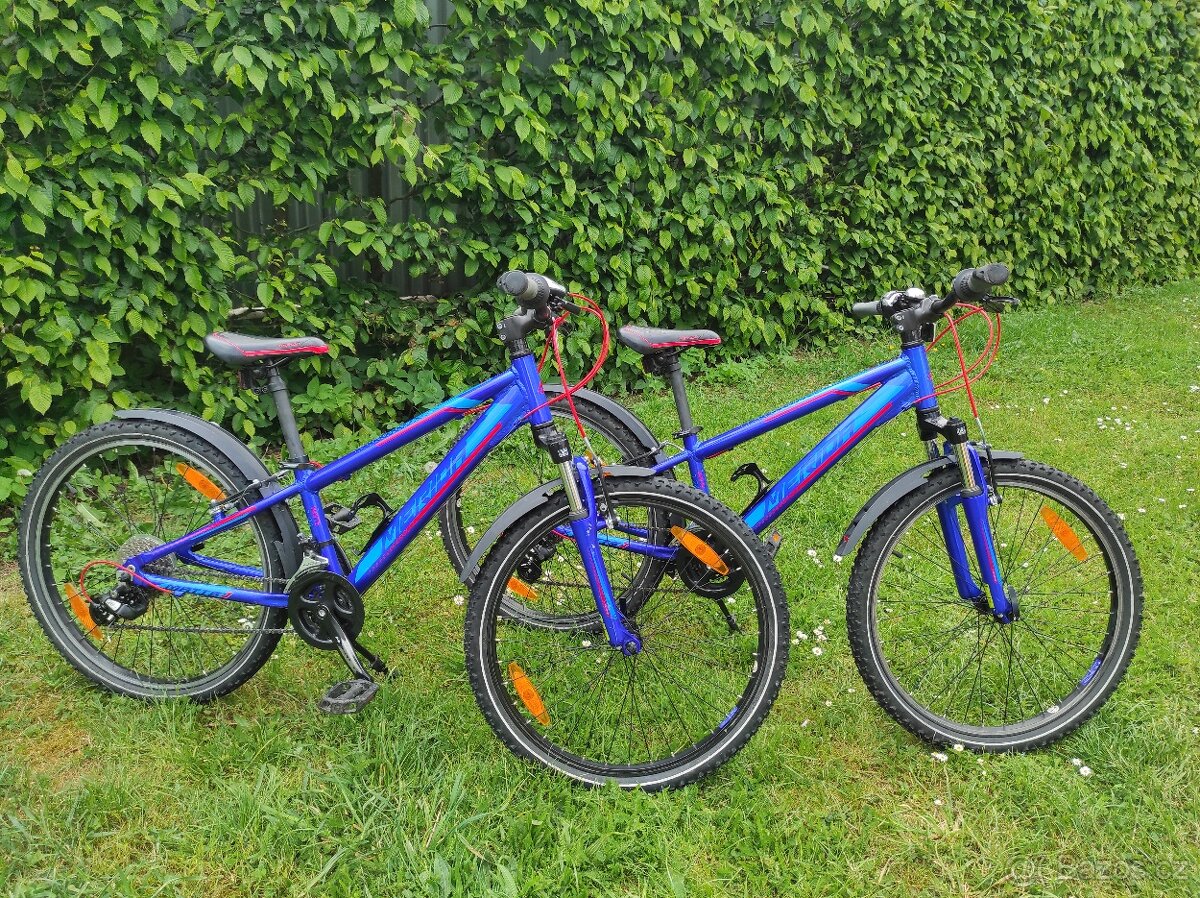 2x dětské kolo zn. Merida, modré (pro 7-11 let)
