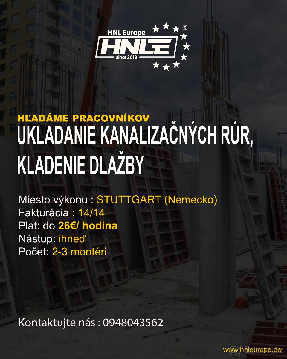 PRACOVNÍCI – Ukládání kanalizačních trubek & kladení dlažby