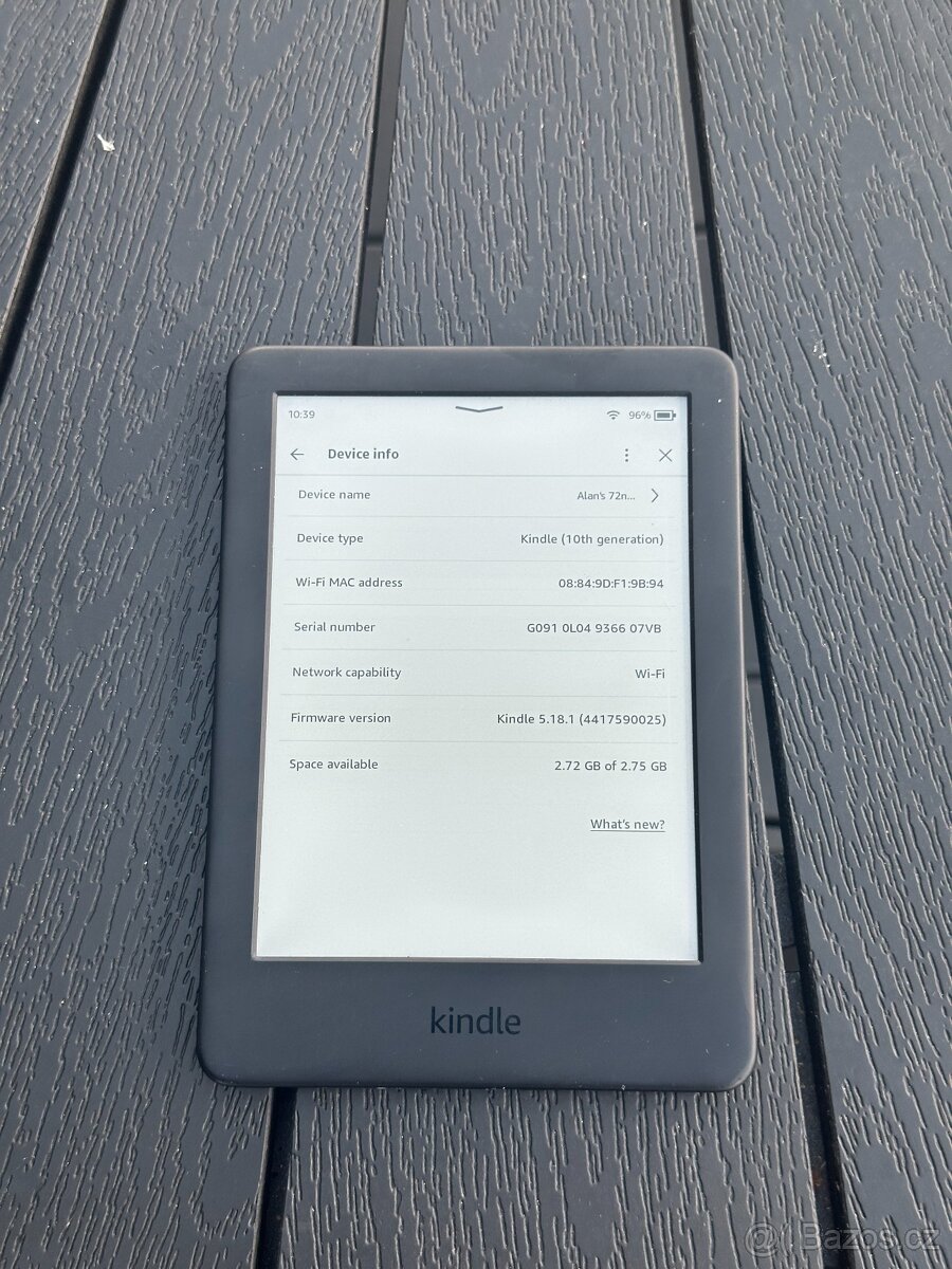 Čtečka knih Amazon Kindle 10. gen 4GB černá