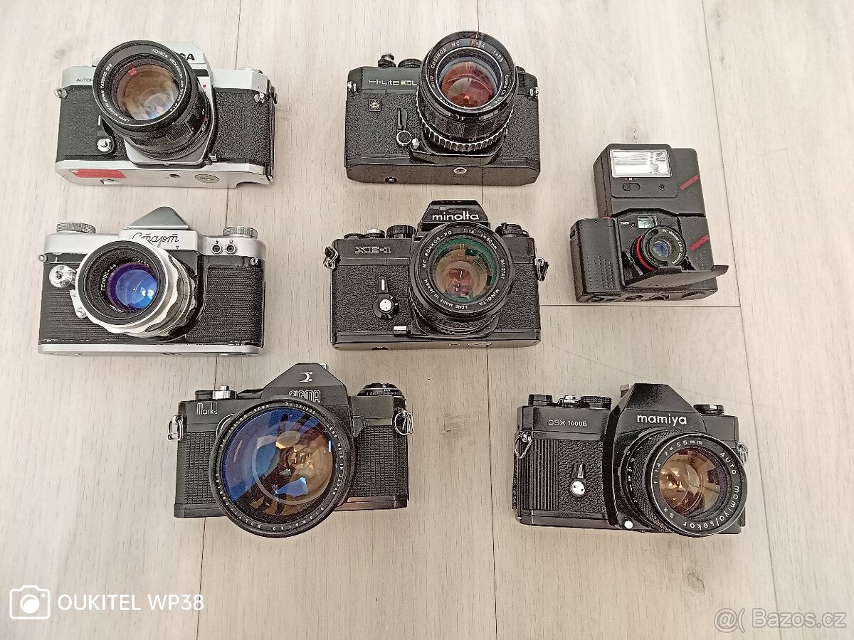 Prodám konvolut analogových fotoaparátů