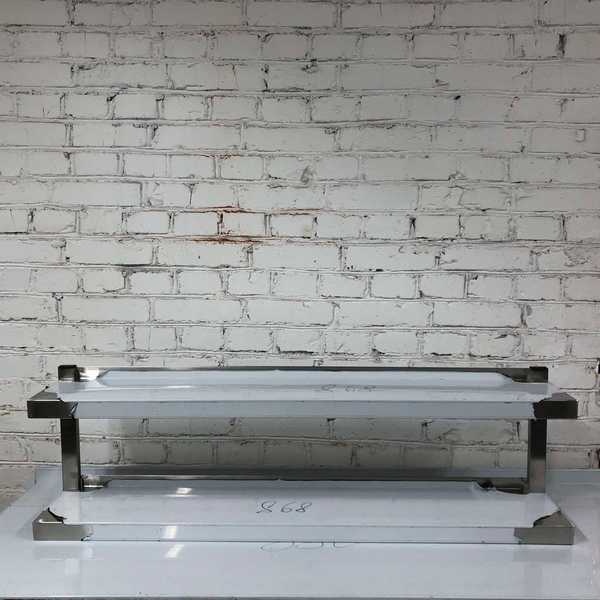 Nerezové police nástěnné dvoupatrové