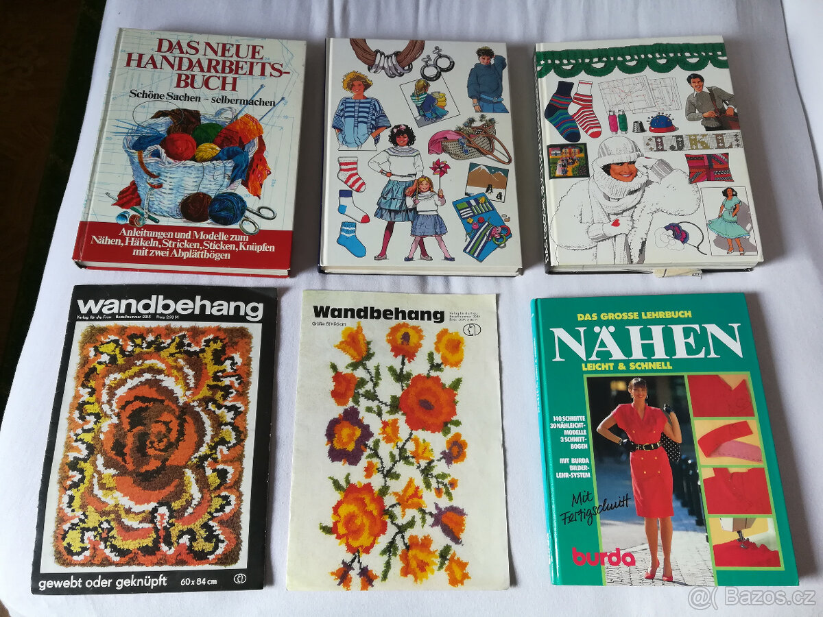 Prodám 4 knihy A 4 v NJ - šití, pletení, střihy