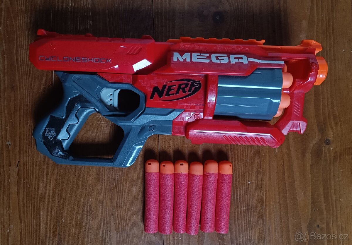 Nerf cycloneshock mega + náboje