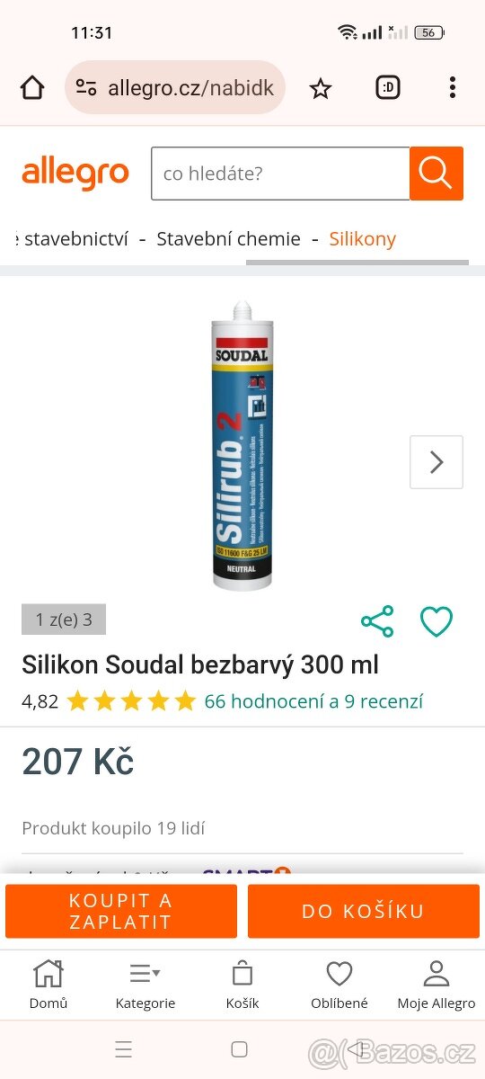 Prodám neutrální silikon