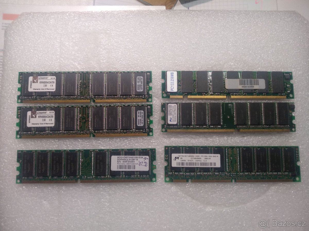 Paměťové moduly RAM DDR DIMM