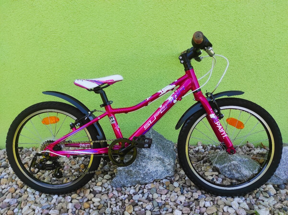 Značkové dětské kolo Superior 20 "(fialová/růžová)