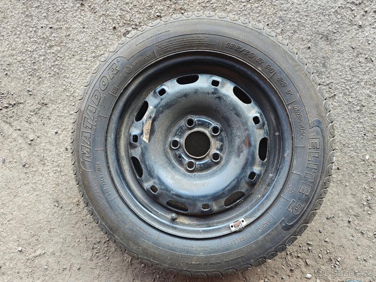 Prodám rezervní kolo 6Jx14H2 ET37 + pneu 185/60/R14