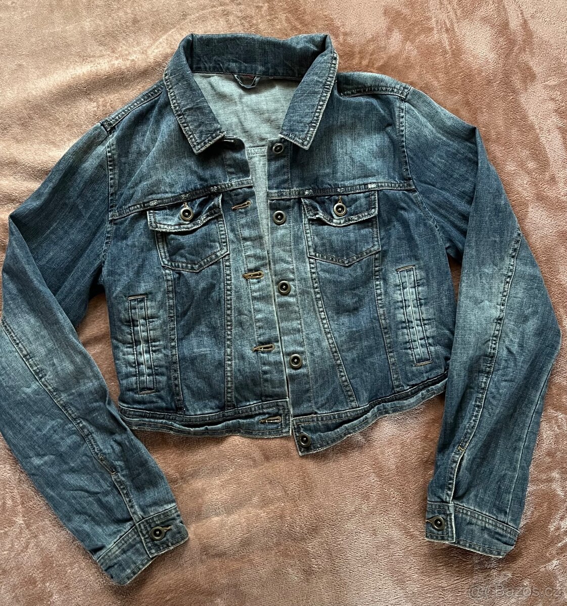 MEXX – crop džínová bunda | téměř nová, stylový volný střih