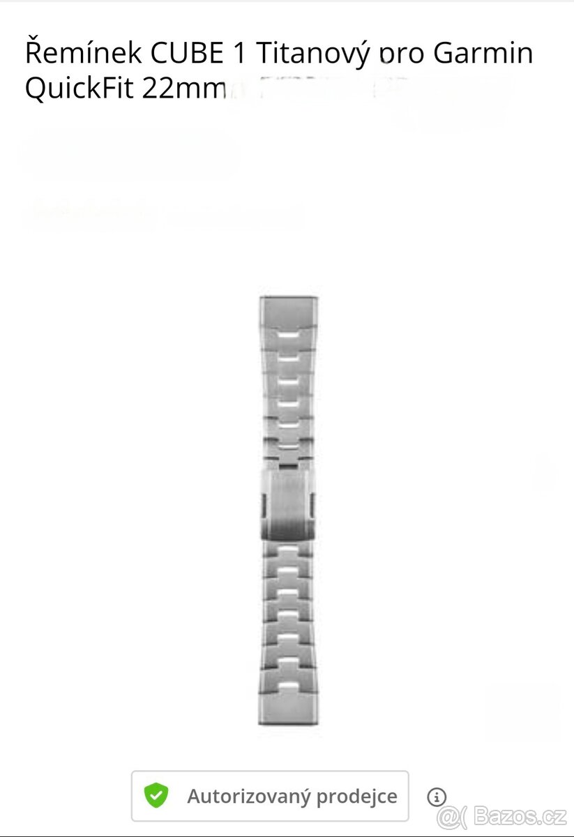 Titanové řemínky CUBE pro Garmin QuickFit 22 a 26 mm