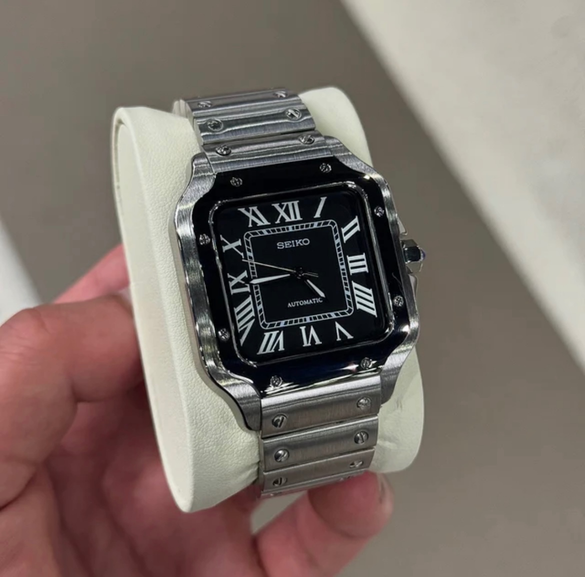 Seiko Mod Santos Black Dial