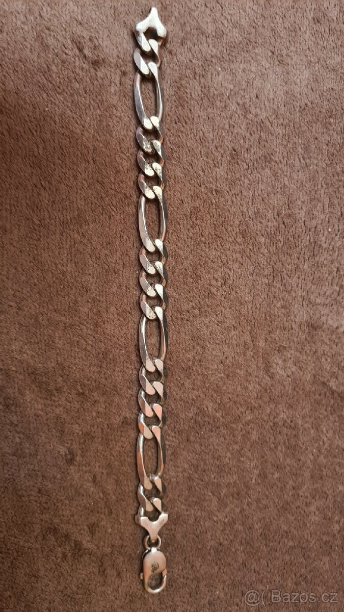 Stříbrný náramek 22cm