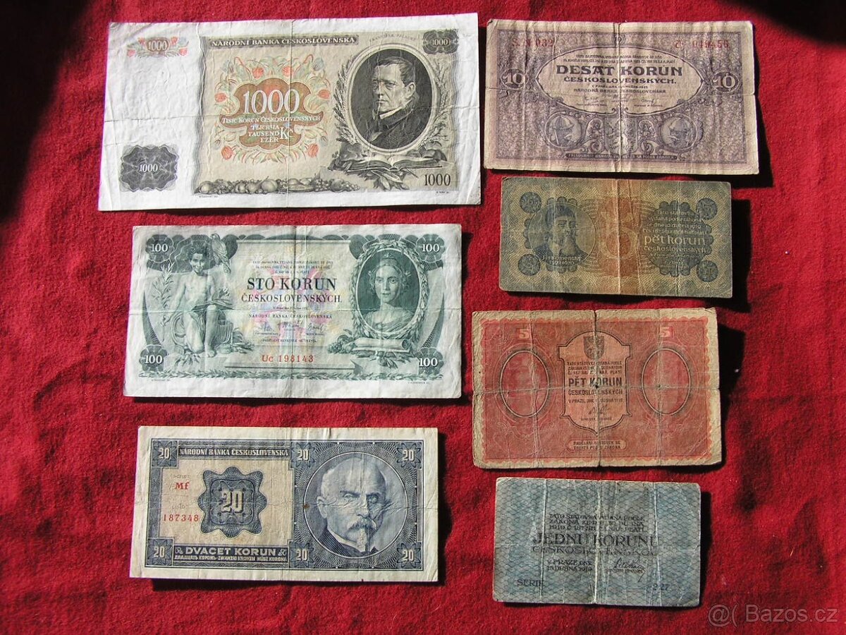 BANKOVKY PRVÁ ČSR neperforované