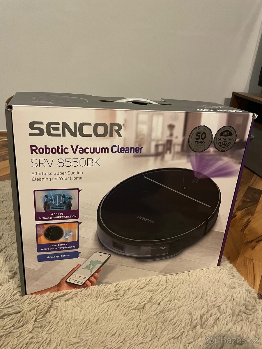 Zánovní robotický vysavač Sencor SRV 8550BK