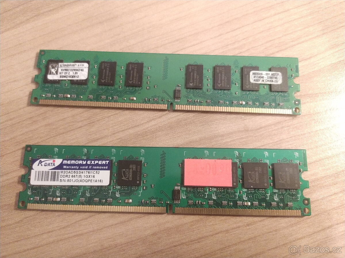 2x 1GB DDR2 RAM