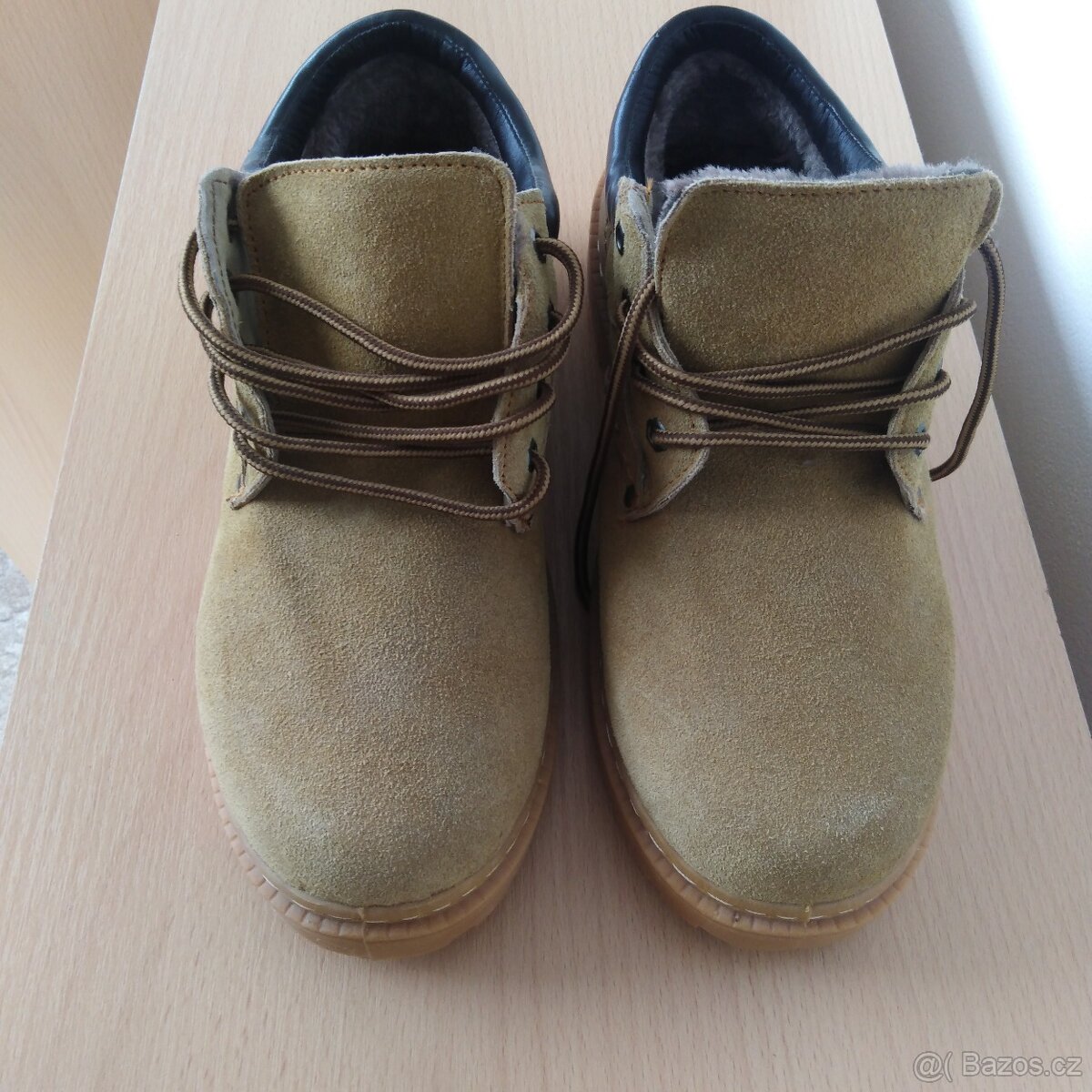 Farmářské boty nízké zateplené béžové