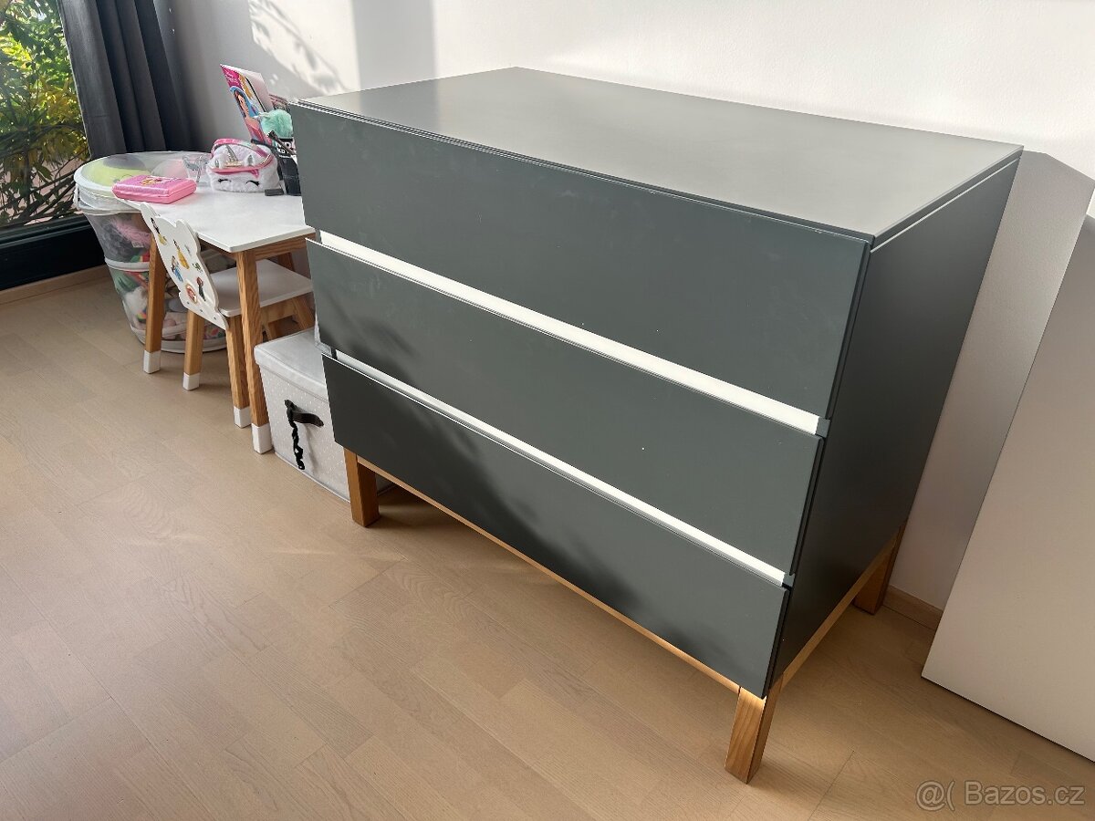 Komoda, 3 šuplíky, bez poškození, designová