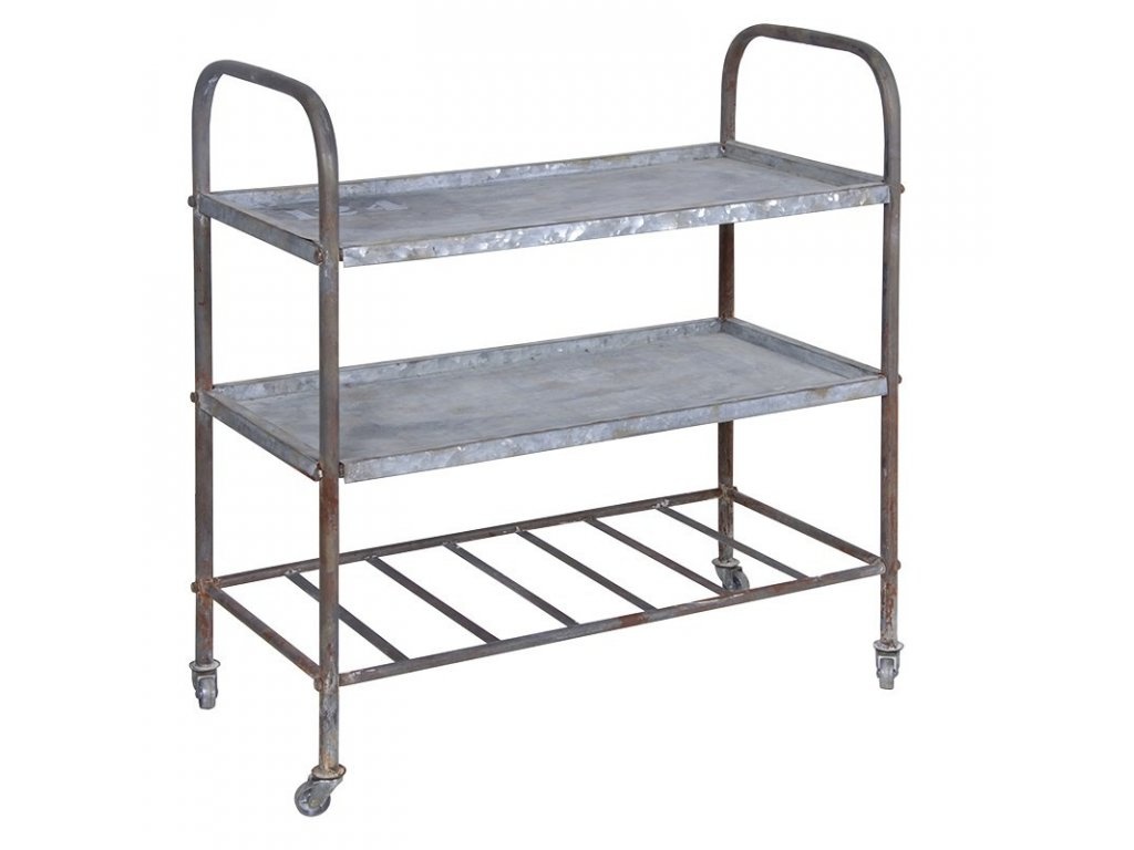 Stylový servírovací stolek na kolečkách 88cm