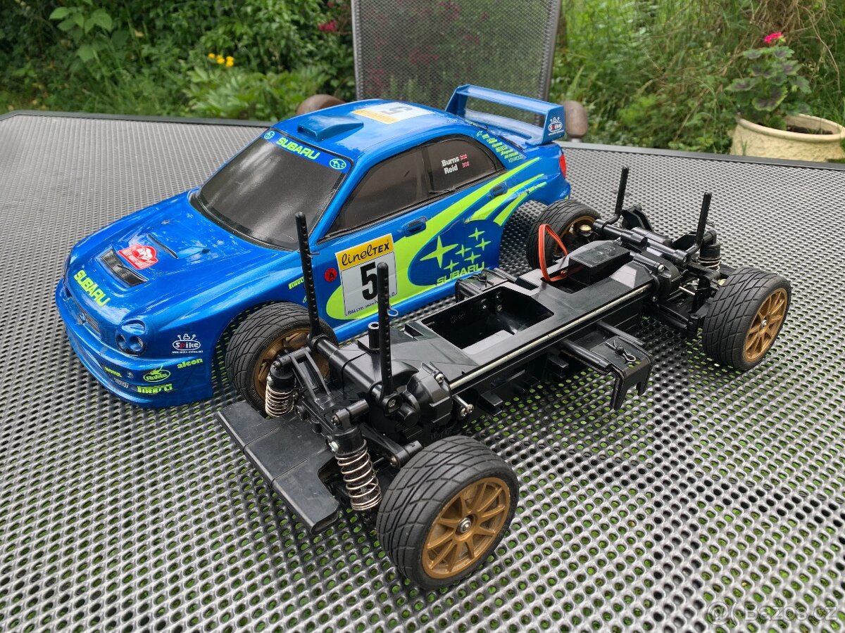Vintage rarirní Tamiya TL-01 Subaru Impreza 2001 RC 1:10