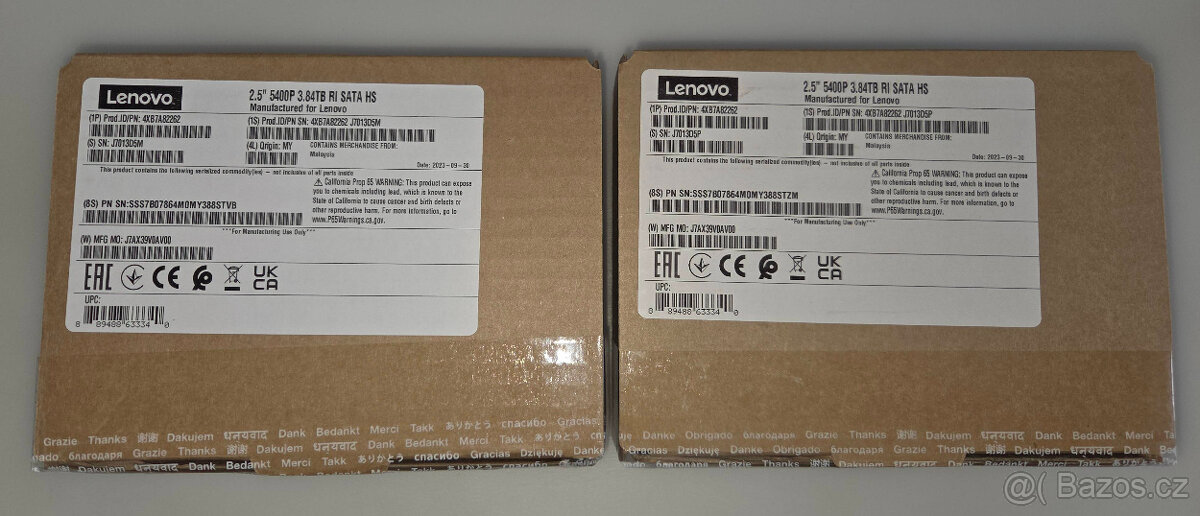 NOVÉ - 2x SSD serverové disky
