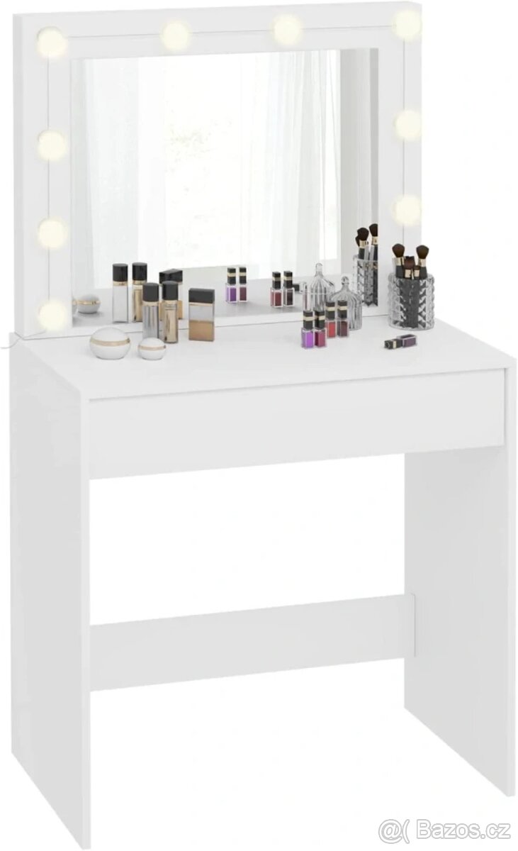 EUGAD Toaletní stolek s LED osvětlení, 80 x 40 cm