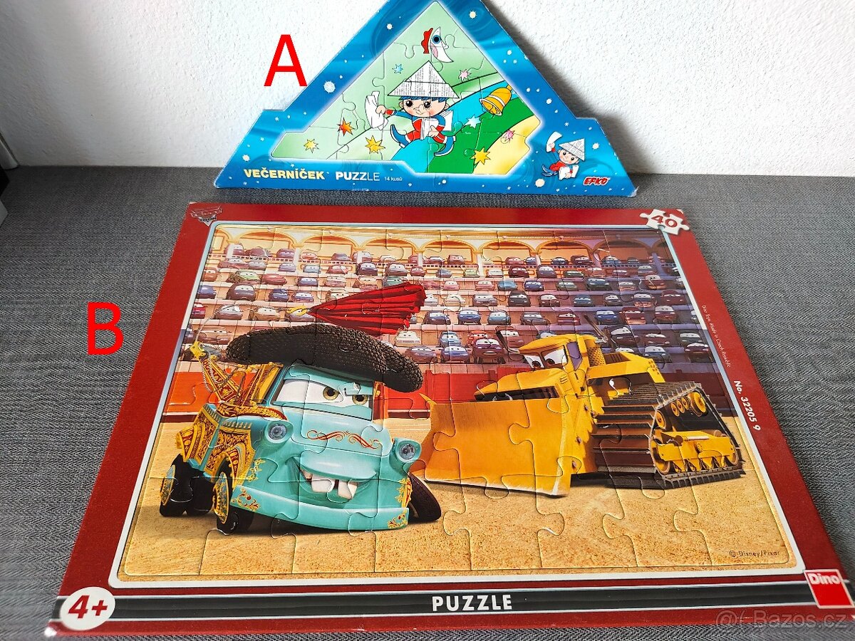 Puzzle Večerníček EFKO, Auta DINO –TOP STAV