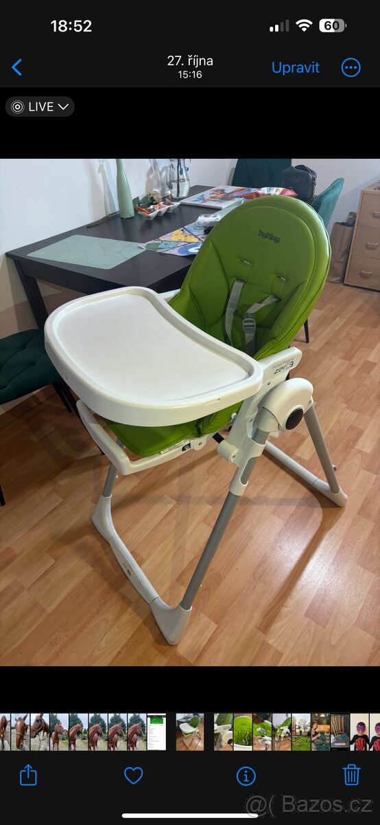 Jídelní židlička Peg Pérego