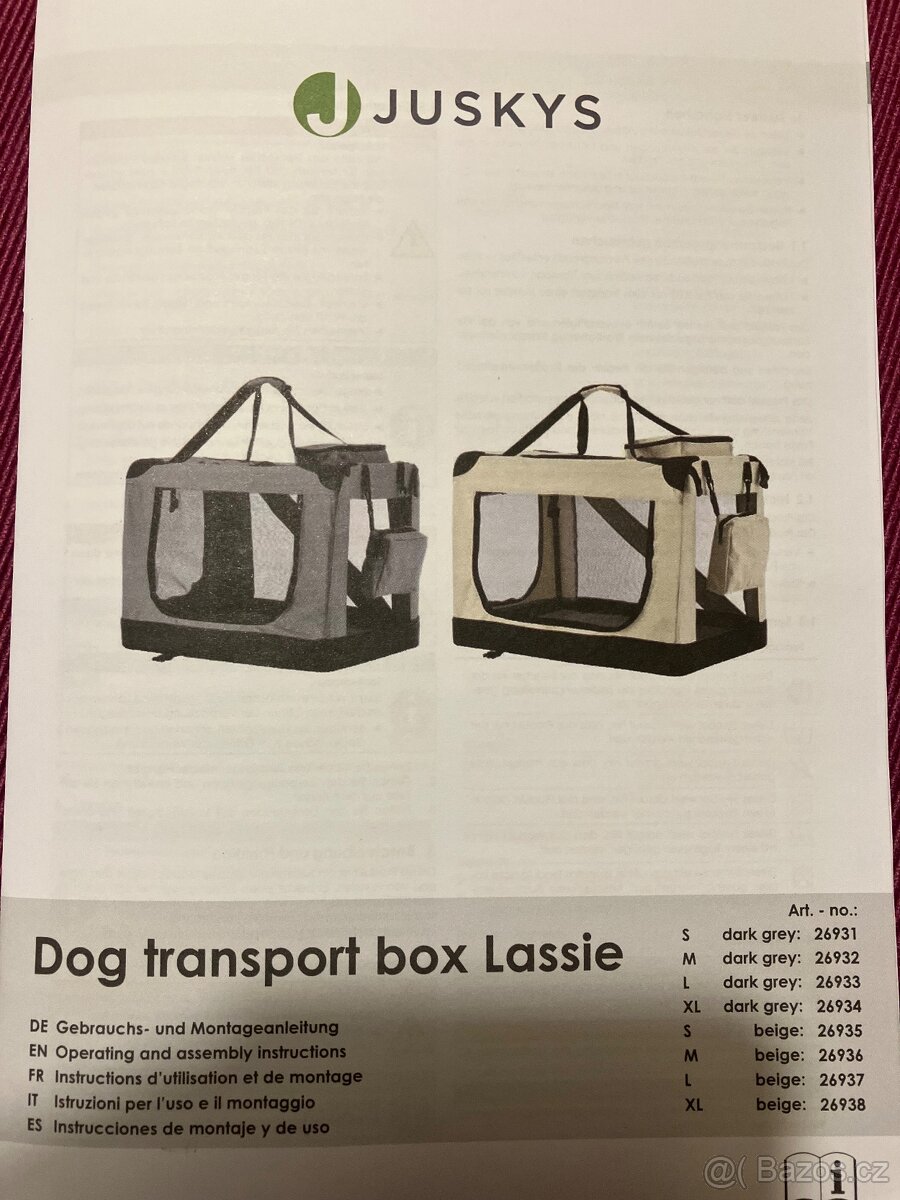 SLEVA- Přepravka pro psa M nová