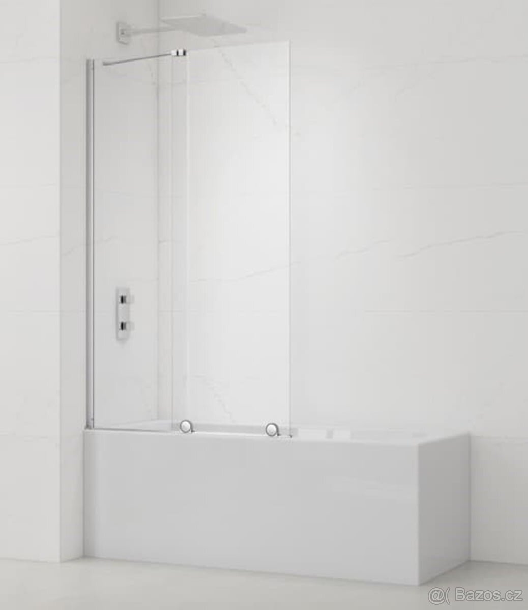 Vanová zástěna SAT 150x117,5 cm chrom SATWIXMVZ150