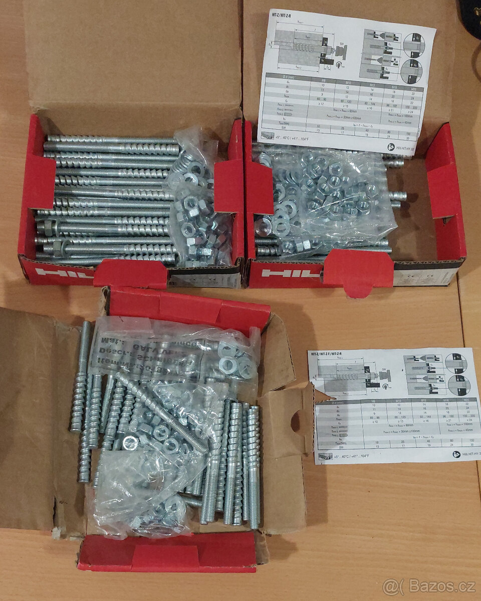Kotva do betonu, Kotevní šroub HILTI HIT-Z M8x120 1bal 40ks