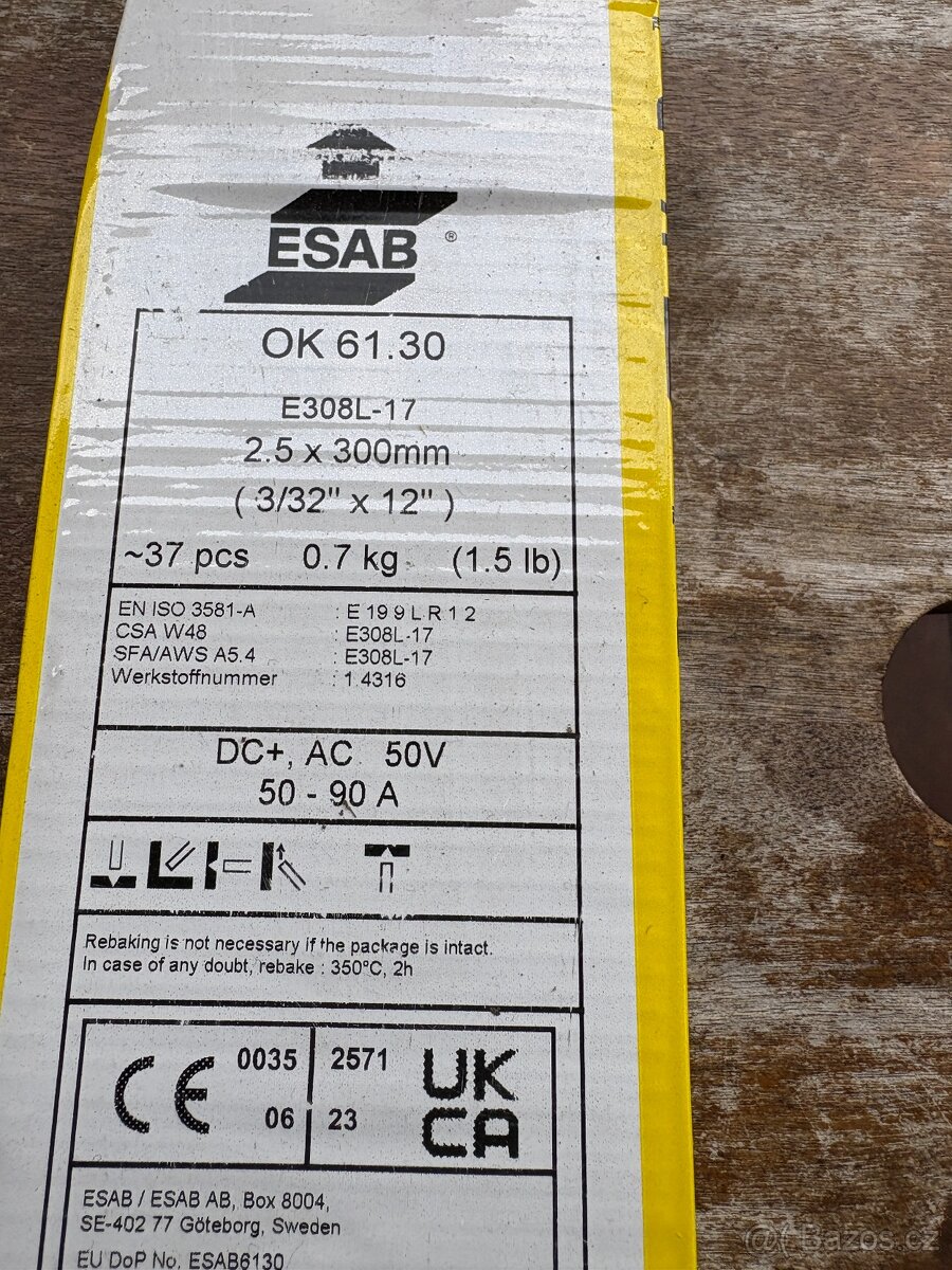 Svařovací elektrody - ESAB,ceny v textu