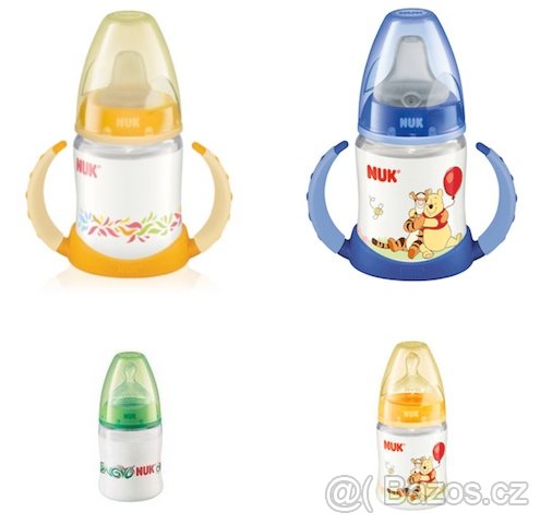 4x lahvička NUK FIRST CHOISE + 2x silikonová savička