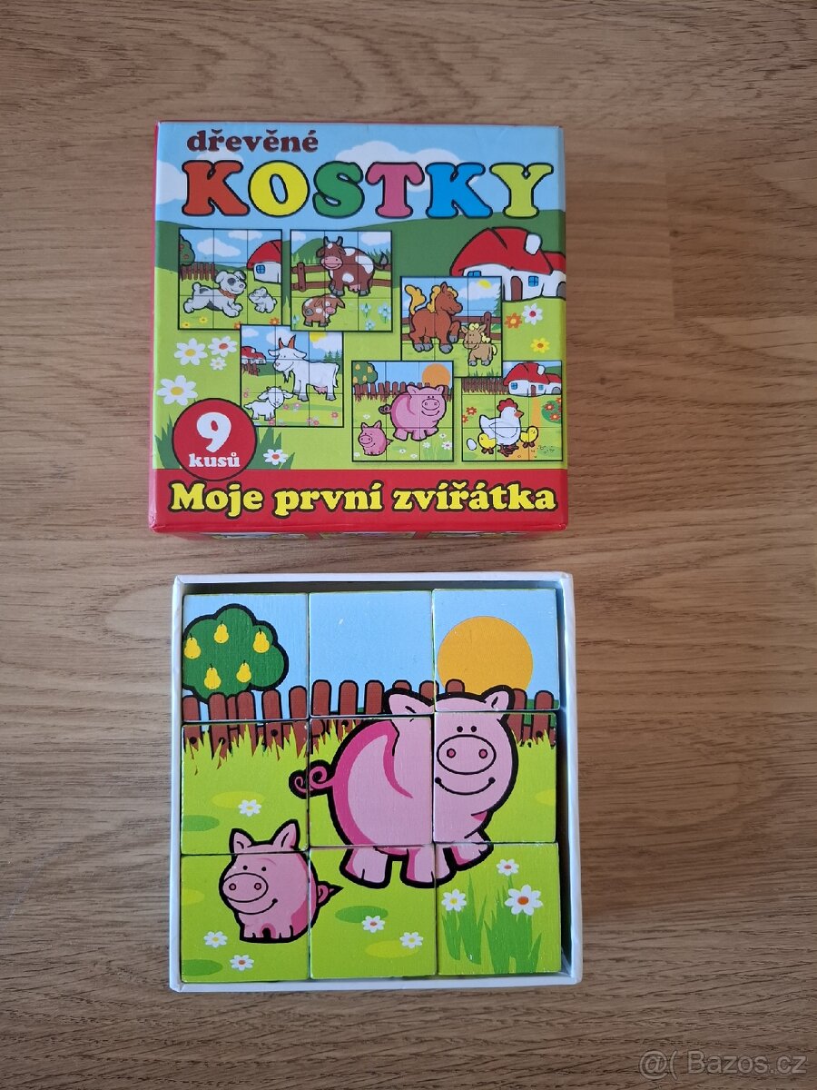 Dřevěné kostky Teddies