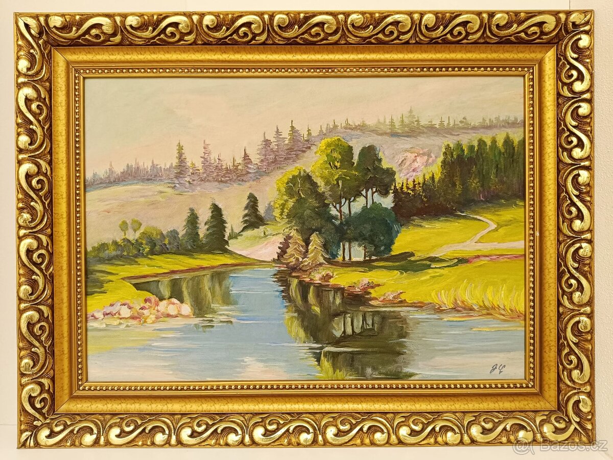 Obraz Vydra - Šumava, olejomalba 64x85